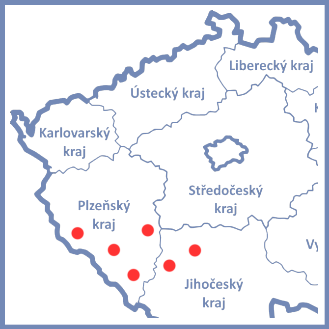 Nepomuk, Písek, Strakonice, Sušice, Klatovy, Domažlice a okolí